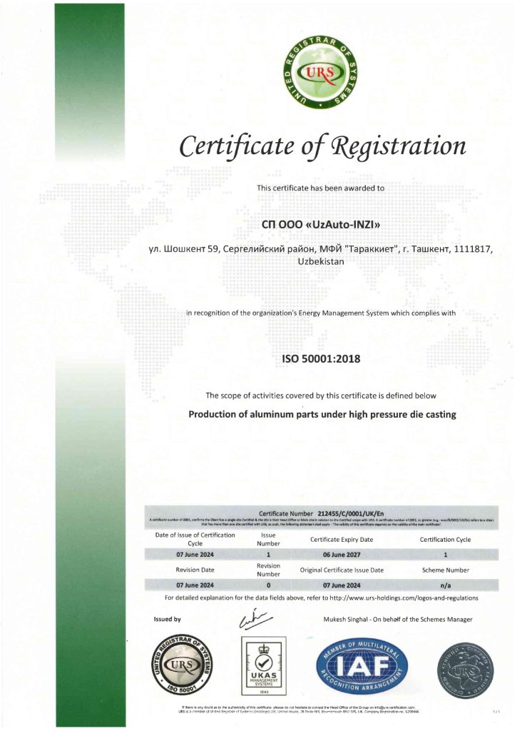 ISO 50001:2018 for Energy Management System